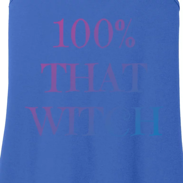 100% That Witch Funny Halloween Gift Ladies Essential Tank