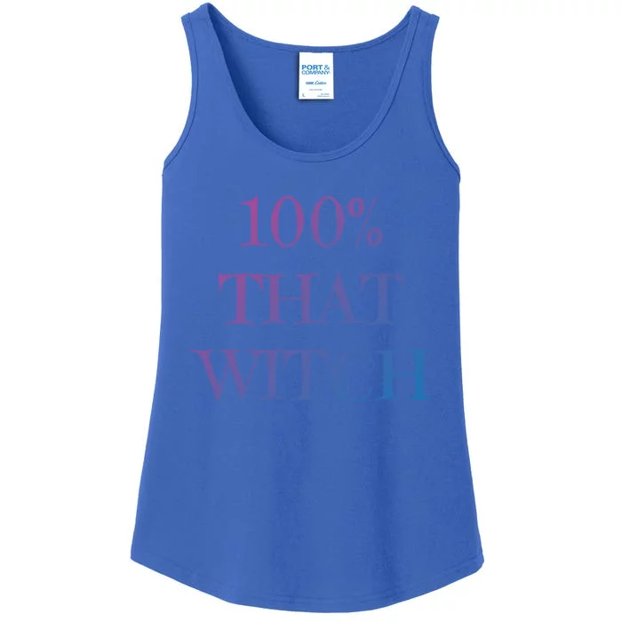 100% That Witch Funny Halloween Gift Ladies Essential Tank