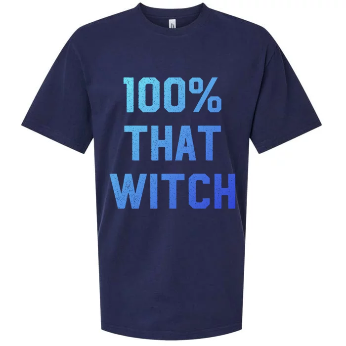 100% That Witch Gift For Halloween Lovers Witch Themed Gift Funny Gift Sueded Cloud Jersey T-Shirt