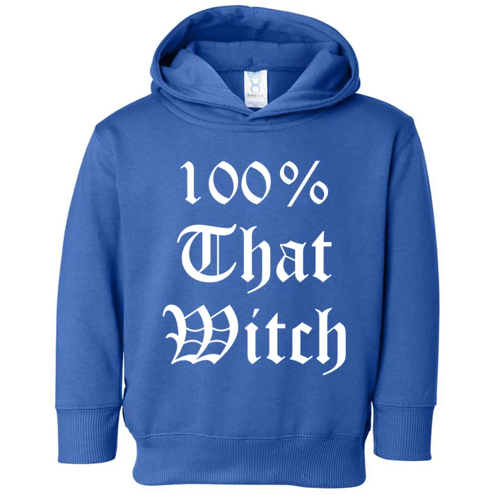 100% That Witch Gift Toddler Hoodie