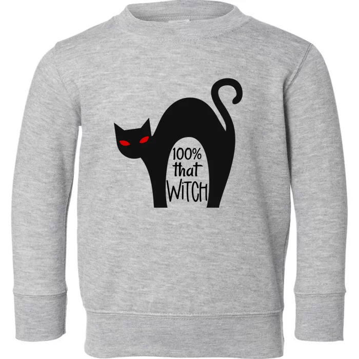 100% That Witch Cool Gift Toddler Sweatshirt