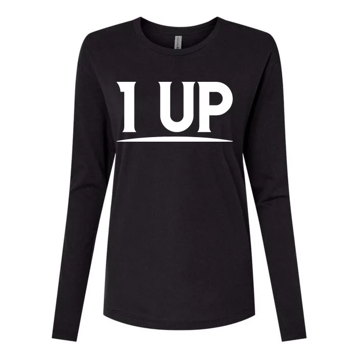 1 UP Funny Fathers Day T Womens Cotton Relaxed Long Sleeve T-Shirt