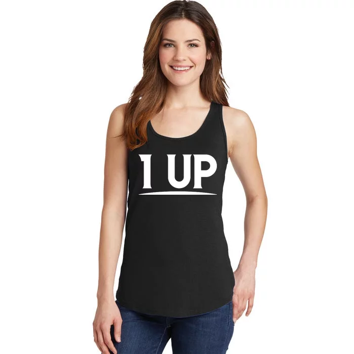 1 UP Funny Fathers Day T Ladies Essential Tank