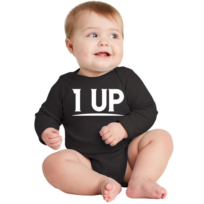 1 UP Funny Fathers Day T Baby Long Sleeve Bodysuit