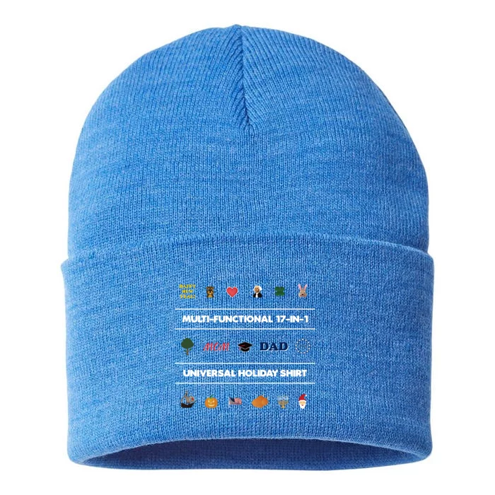 17giftingift1 Universal Holiday Pixel Art Cool Gift Sustainable Knit Beanie