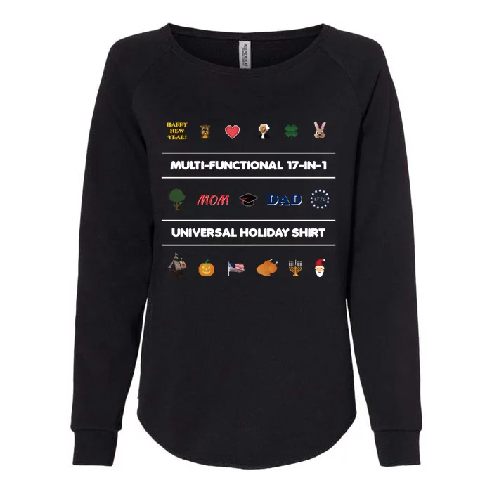 17giftingift1 Universal Holiday Pixel Art Gift Womens California Wash Sweatshirt