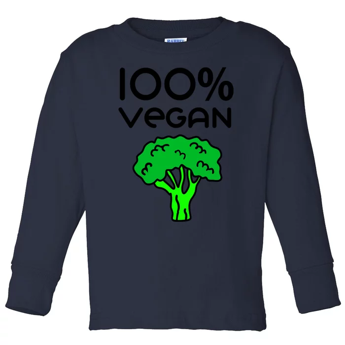 100 % Vegan Toddler Long Sleeve Shirt