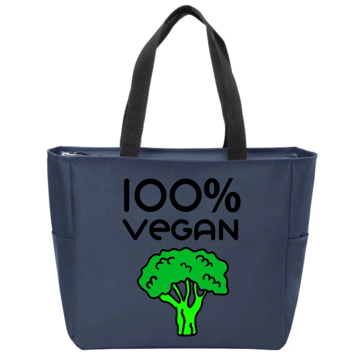 100 % Vegan Zip Tote Bag