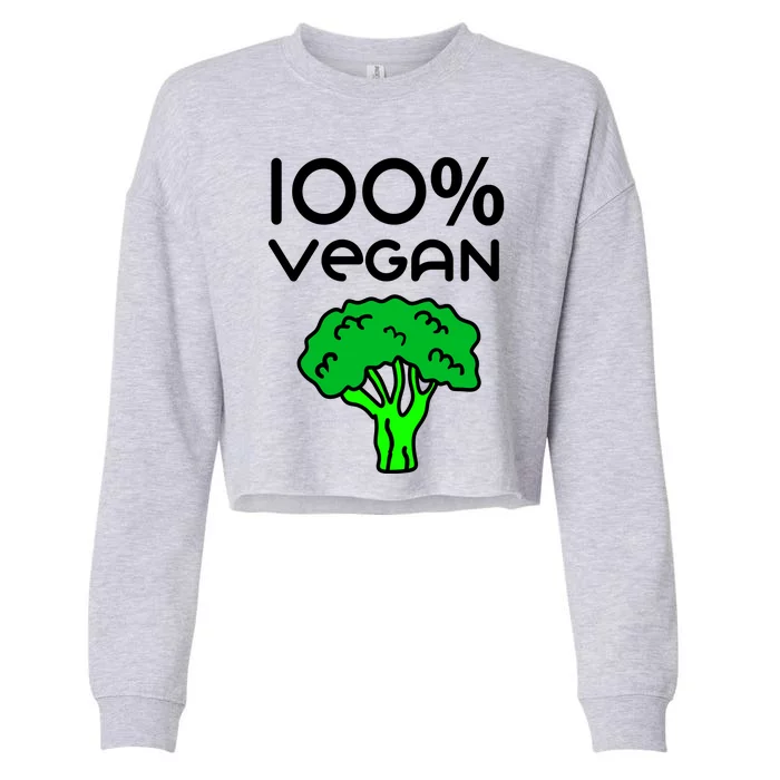 100 % Vegan Cropped Pullover Crew