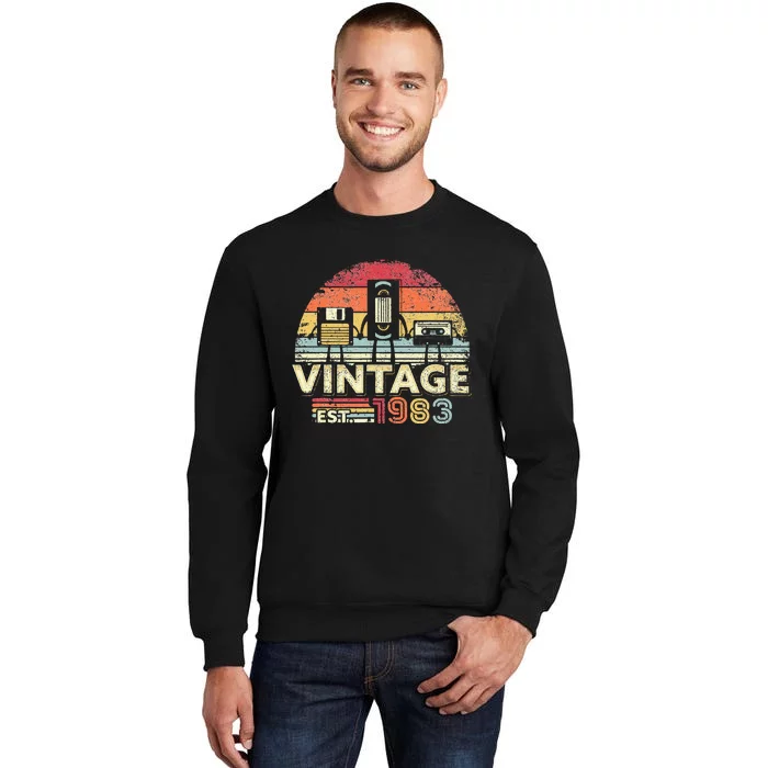 1983 Vintage Birthday Gift Funny Music Tech Humor Sweatshirt