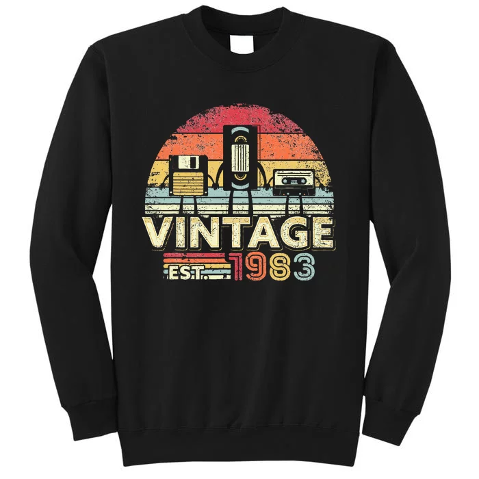 1983 Vintage Birthday Gift Funny Music Tech Humor Sweatshirt