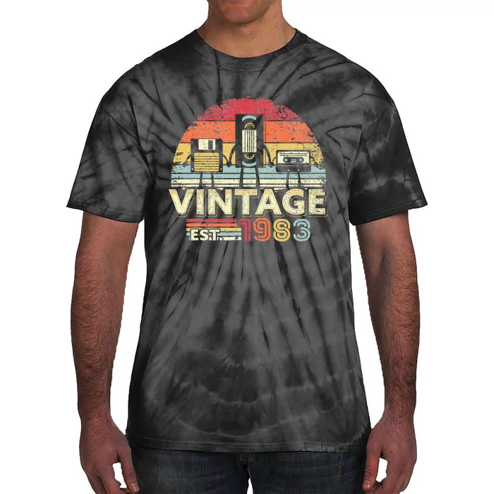 1983 Vintage Birthday Gift Funny Music Tech Humor Tie-Dye T-Shirt