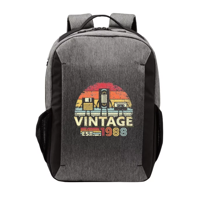 1988 Vintage Birthday Gift Funny Music Tech Humor Vector Backpack