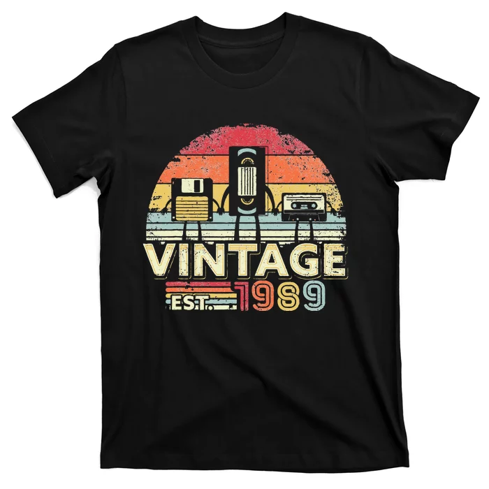 1989. Vintage Birthday Gift, Funny Music, Tech Humor T-Shirt