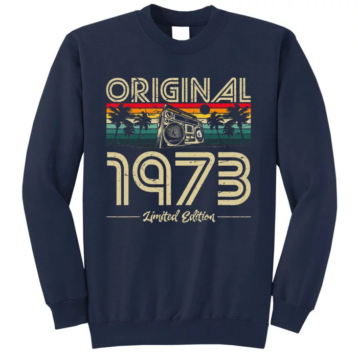 1973 Vintage Birthday Retro Gifts For Woman 70s 80s Tall Sweatshirt