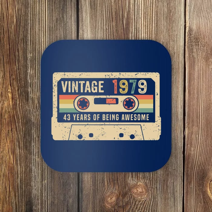 1979 Vintage Cassette Tape 43rd Birthday Coaster