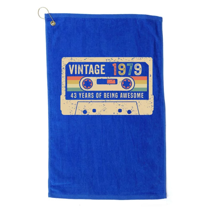 1979 Vintage Cassette Tape 43rd Birthday Platinum Collection Golf Towel