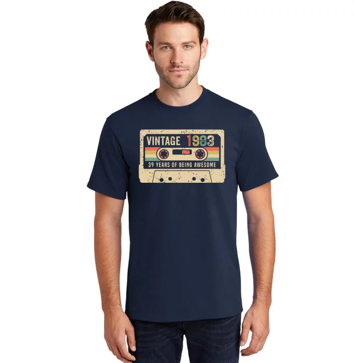 1983 Vintage Cassette Tape 39th Birthday Tall T-Shirt