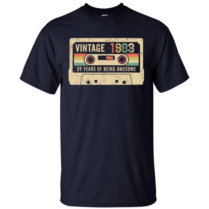 1983 Vintage Cassette Tape 39th Birthday Tall T-Shirt