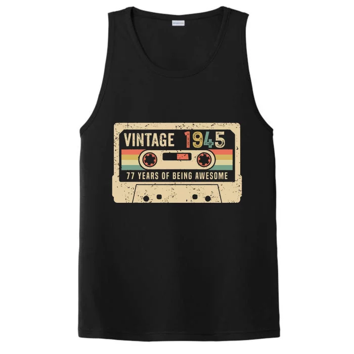 1945 Vintage Cassette Tape 77th Birthday Performance Tank