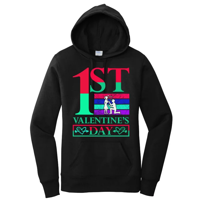 1st Valentine's Day Women's Pullover Hoodie