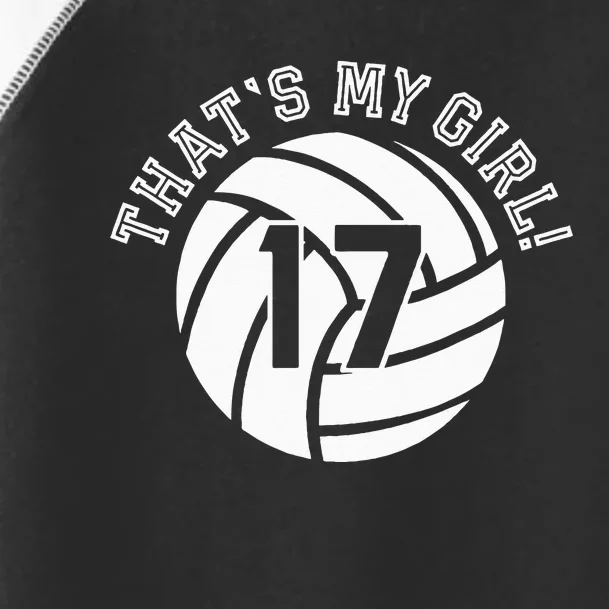 17 Volleyball Player That's My Cheer Mom Dad Team Coach Toddler Fine Jersey T-Shirt