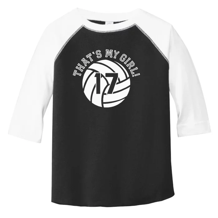 17 Volleyball Player That's My Cheer Mom Dad Team Coach Toddler Fine Jersey T-Shirt