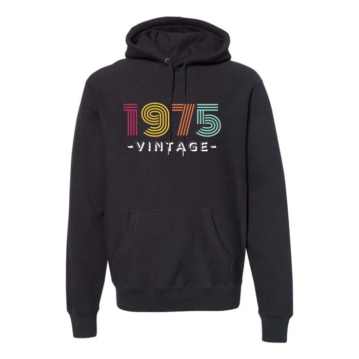 1975 Vintage Retro 48th Birthday Gift Premium Hoodie