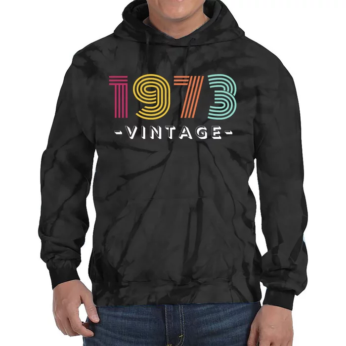 1973 Vintage Retro 50th 51st Birthday Gift Tie Dye Hoodie