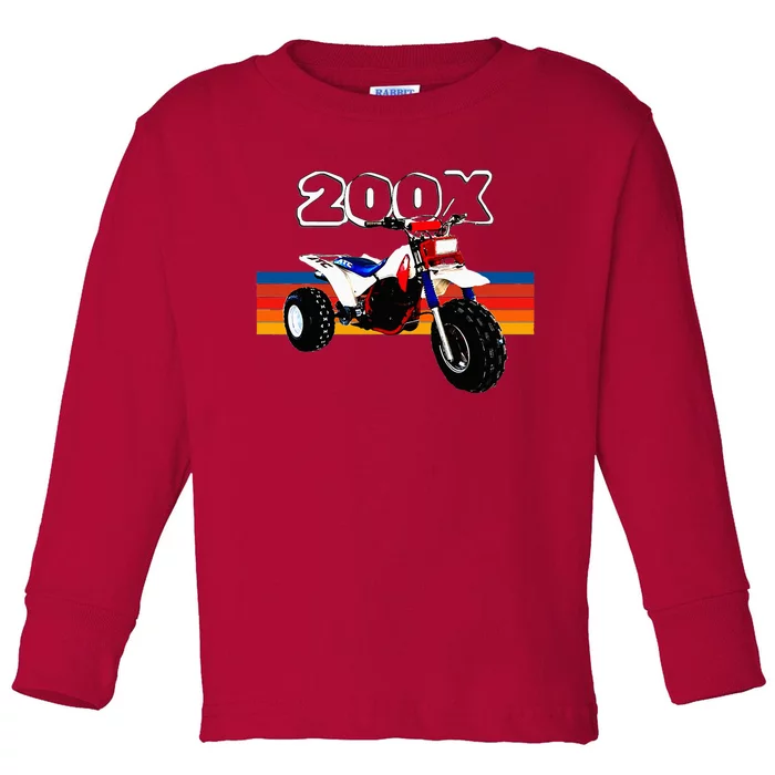 1985 Vintage Retro Three Wheeler Atv Atc 200x Toddler Long Sleeve Shirt