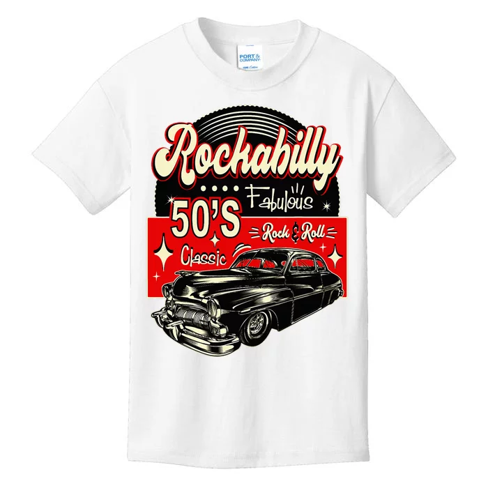 1950s Vintage Rockabilly Swing 50s Sock Hop Doo Wop Rocker Kids T-Shirt