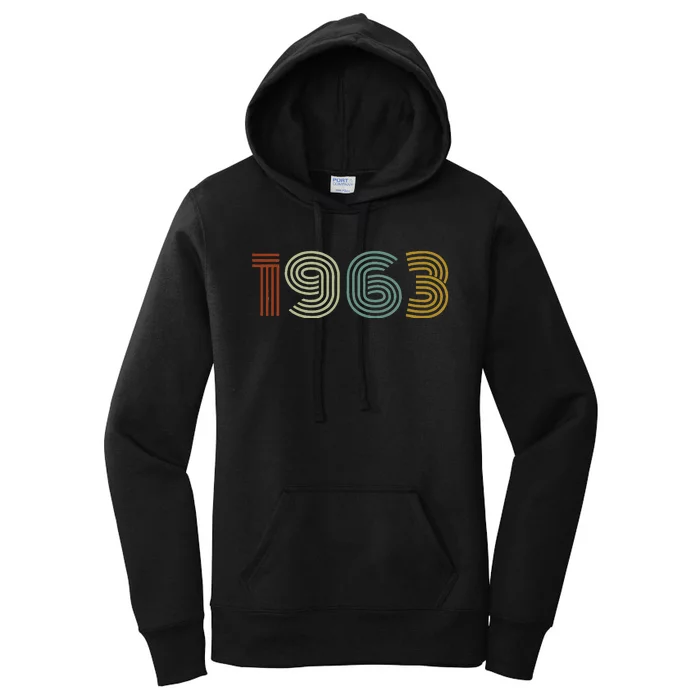 1963 Vintage Retro, 60th Birthday Gifts For And Women Women's Pullover Hoodie