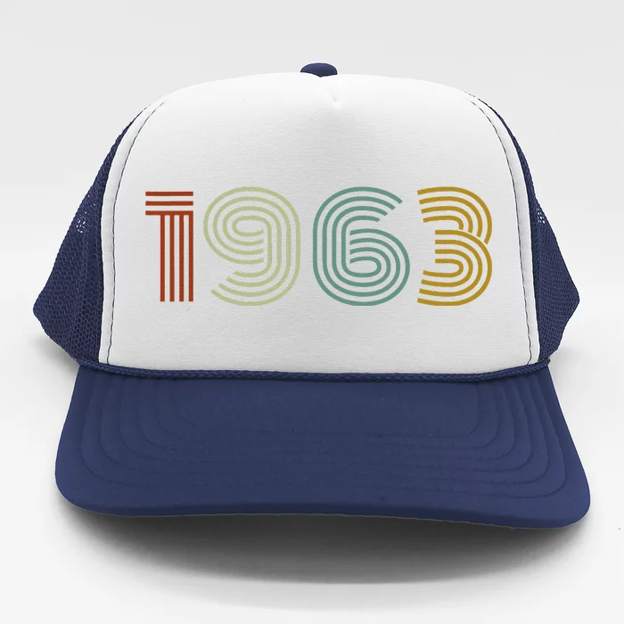 1963 Vintage Retro, 60th Birthday Gifts For And Women Trucker Hat