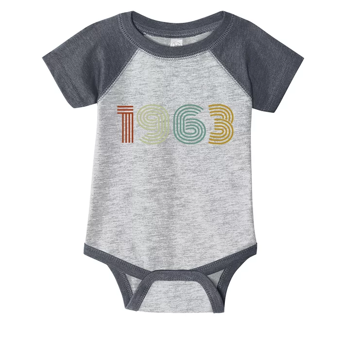 1963 Vintage Retro, 60th Birthday Gifts For And Women Infant Baby Jersey Bodysuit