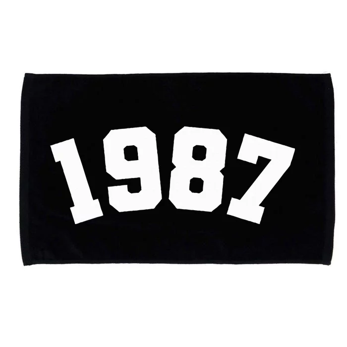 1987 Varsity Vintage College Style 37th Birthday Microfiber Hand Towel