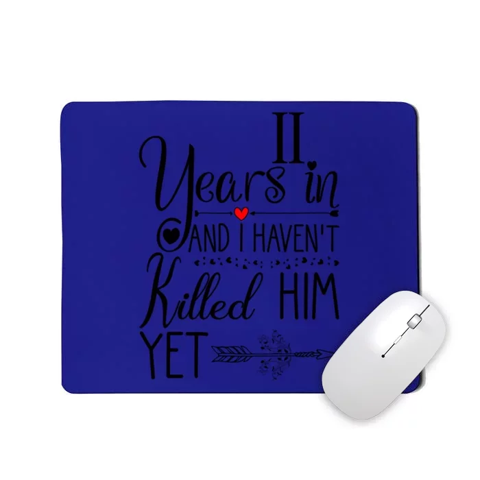 11th Wedding Anniversary Gift For Her 11 Years Of Marriage Great Gift Mousepad