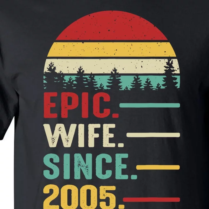 18th Wedding Anniversary For Her Epic Wife Since 2005 Tall T-Shirt