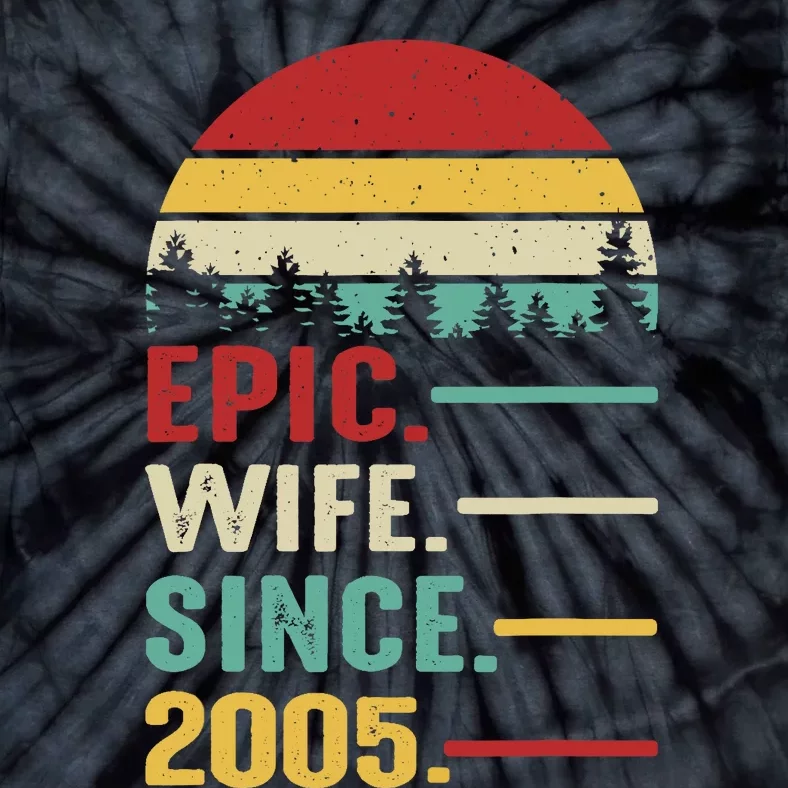 18th Wedding Anniversary For Her Epic Wife Since 2005 Tie-Dye T-Shirt