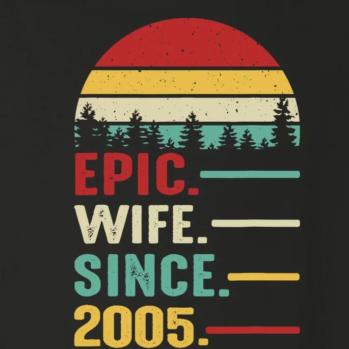 18th Wedding Anniversary For Her Epic Wife Since 2005 Toddler Long Sleeve Shirt