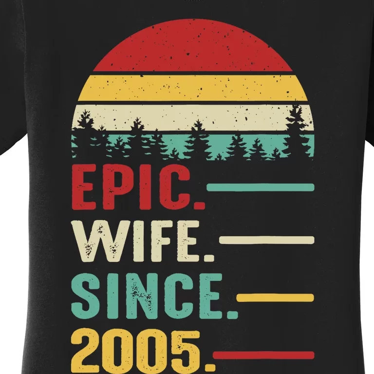 18th Wedding Anniversary For Her Epic Wife Since 2005 Women's T-Shirt