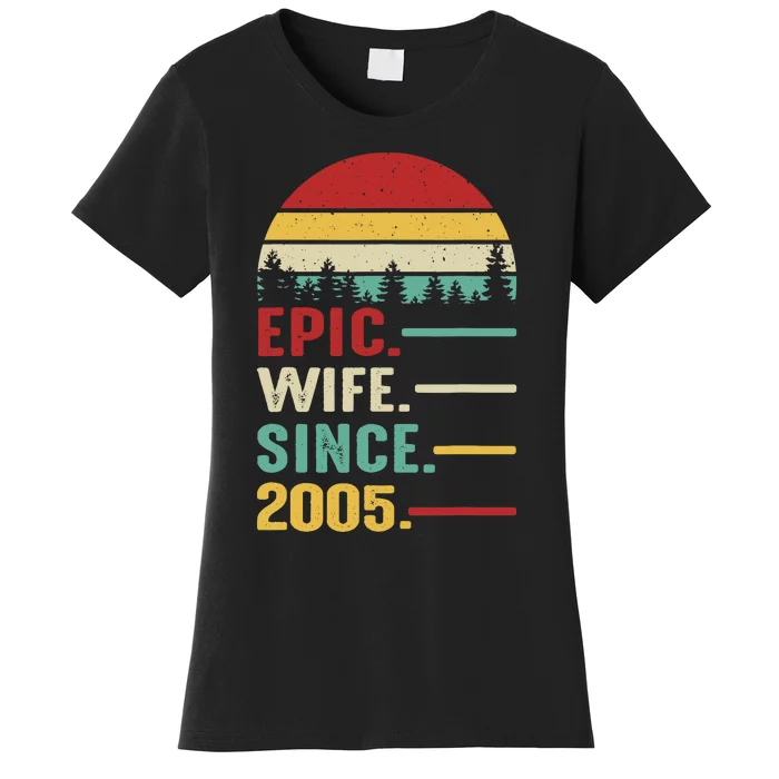 18th Wedding Anniversary For Her Epic Wife Since 2005 Women's T-Shirt