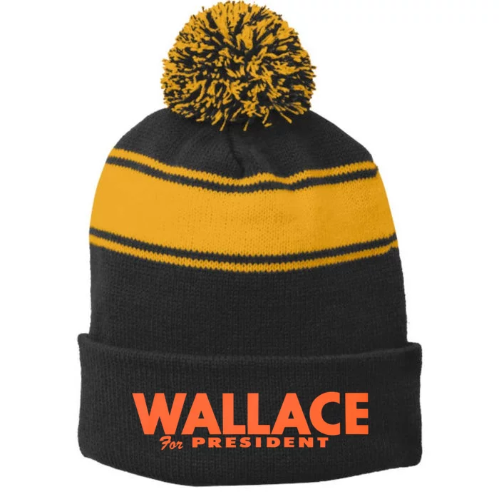 1968 Wallace For President Stripe Pom Pom Beanie