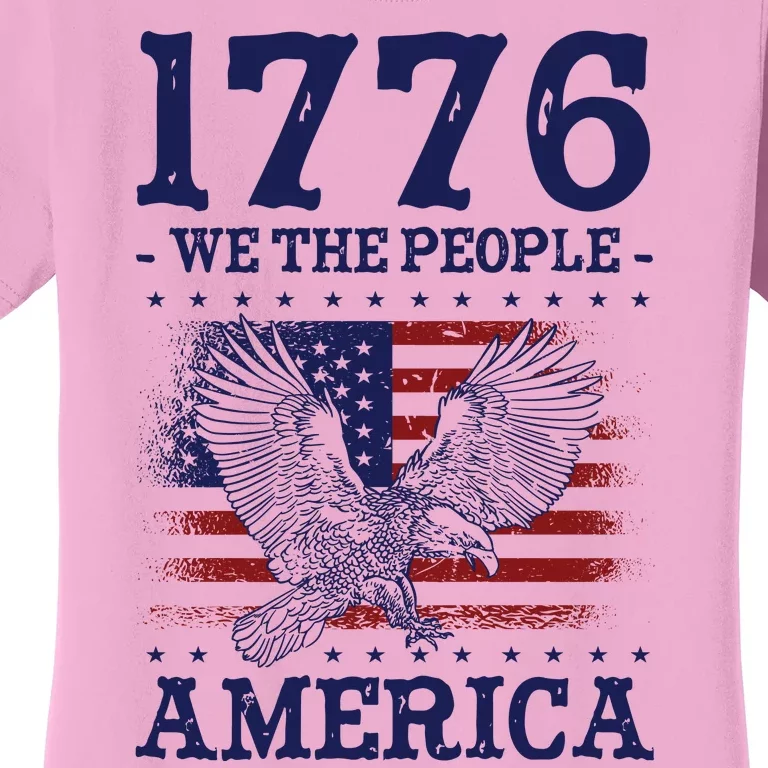 1776 We The People American Flag Eagle Patriotic Women's T-Shirt