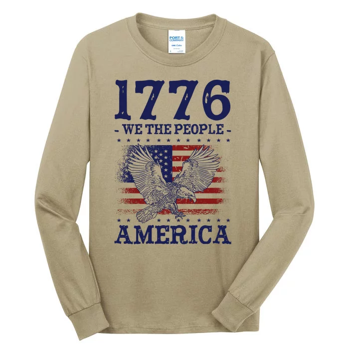 1776 We The People American Flag Eagle Patriotic Tall Long Sleeve T-Shirt