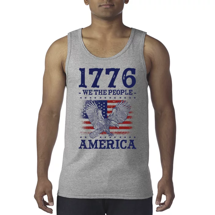 1776 We The People American Flag Eagle Patriotic Tank Top