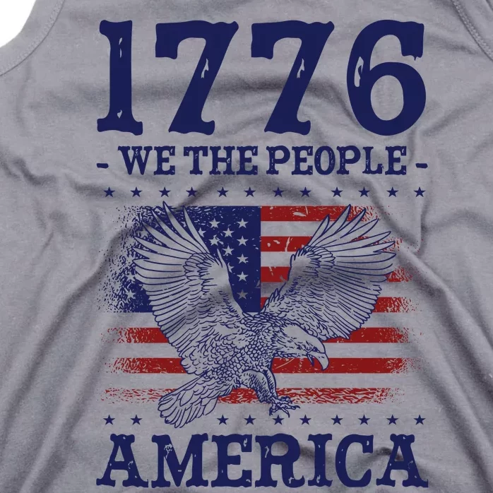 1776 We The People American Flag Eagle Patriotic Tank Top