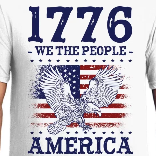 1776 We The People American Flag Eagle Patriotic Pajama Set