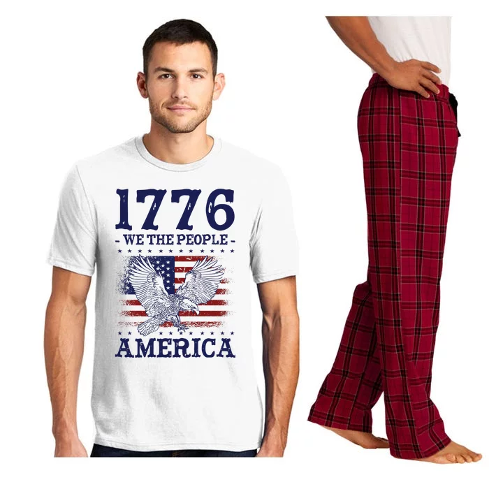 1776 We The People American Flag Eagle Patriotic Pajama Set