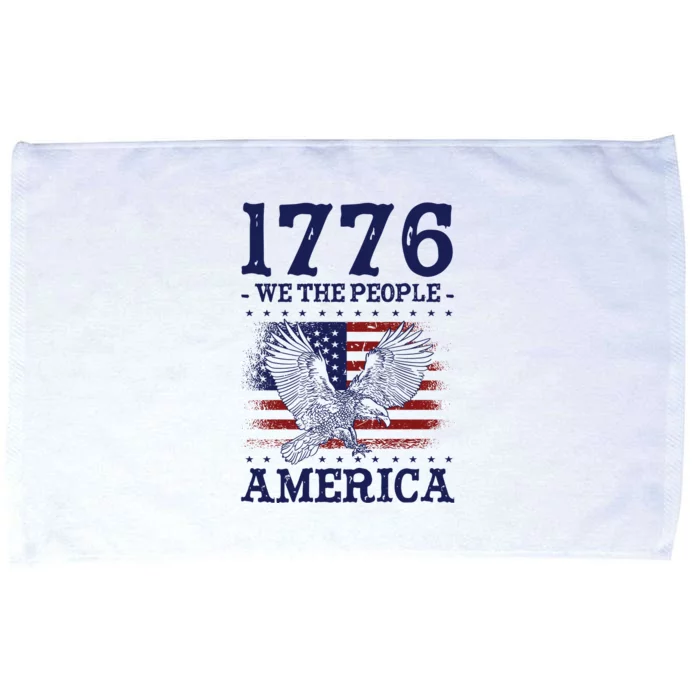 1776 We The People American Flag Eagle Patriotic Microfiber Hand Towel