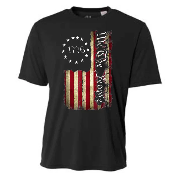 1776 We The People Patriotic American Flag 4th Of July USA Cooling Performance Crew T-Shirt